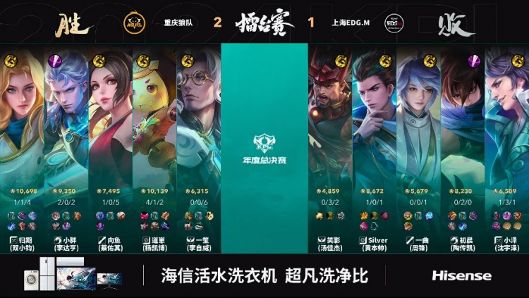 🎮道崽鲁班扫射输出嘟嘟嘟拿下EDG！狼队 2-1 EDG