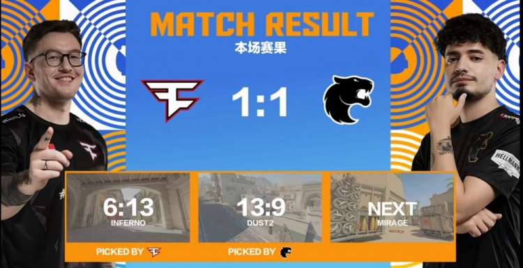 🎮黑豹无甲eco翻盘功亏一篑 broky+ropz关键局2V5 Faze扳平比分