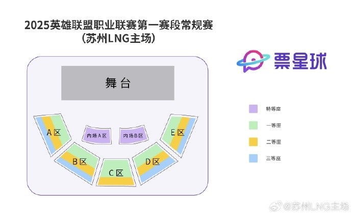 LNG发布第一赛段苏州主场售票信息：最贵票价299元，最便宜88元