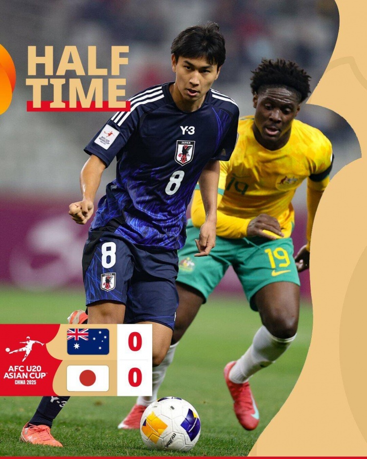 谈球吧半场-澳大利亚U20暂0-0日本U20 场面沉闷双方0射正