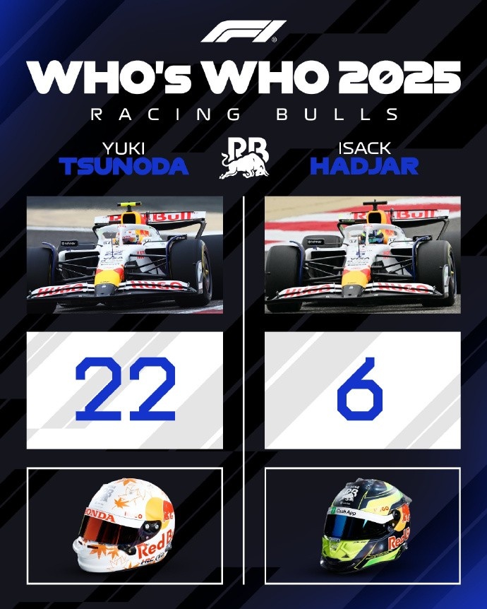 2025年F1车手车号：维斯塔潘1号，勒克莱尔16号，汉密尔顿44号