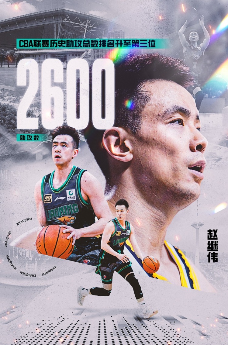 金年会金字招牌信誉至上🏀生涯助攻数2600次！赵继伟超越胡雪峰位列CBA历史助攻榜第三