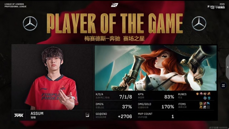 🎮Assum女枪团战给足伤害 Care加里奥完美保护 FPX首局击败UP