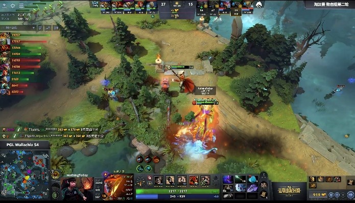 PGL S4：Bach Centaur跳跃 踩踏并杀死一个 小骨骼跟随节奏并推动基地