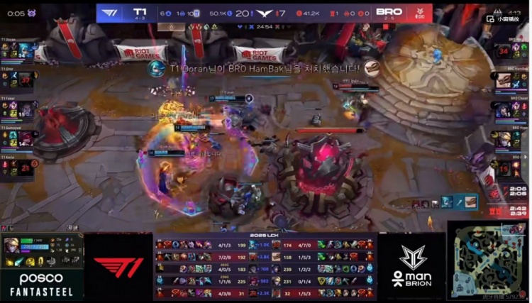🎮下重手虐了！Doran格温对位单杀Oner潘森无限游龙 T1扳平比分