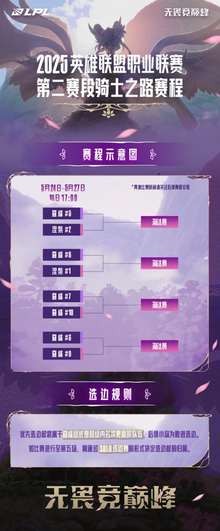 2025LPL第二赛段骑士之路开票信息公布：票价最高698 最低108