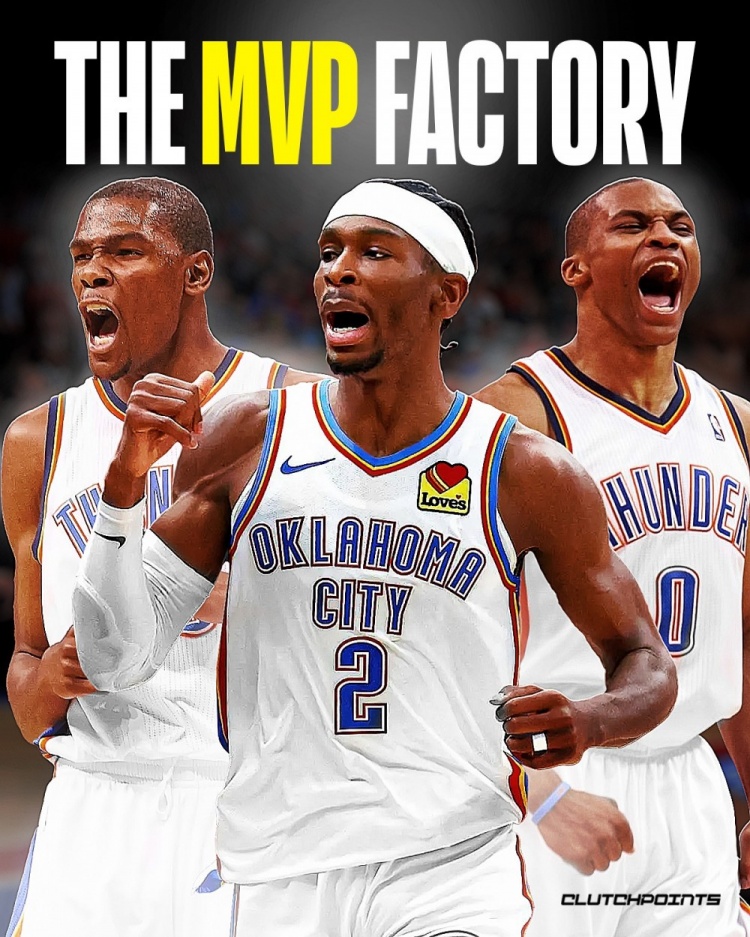 草稿+交易中有异象！雷霆队在12年内赢得了3种不同的MVP  NBA历史上的第一队