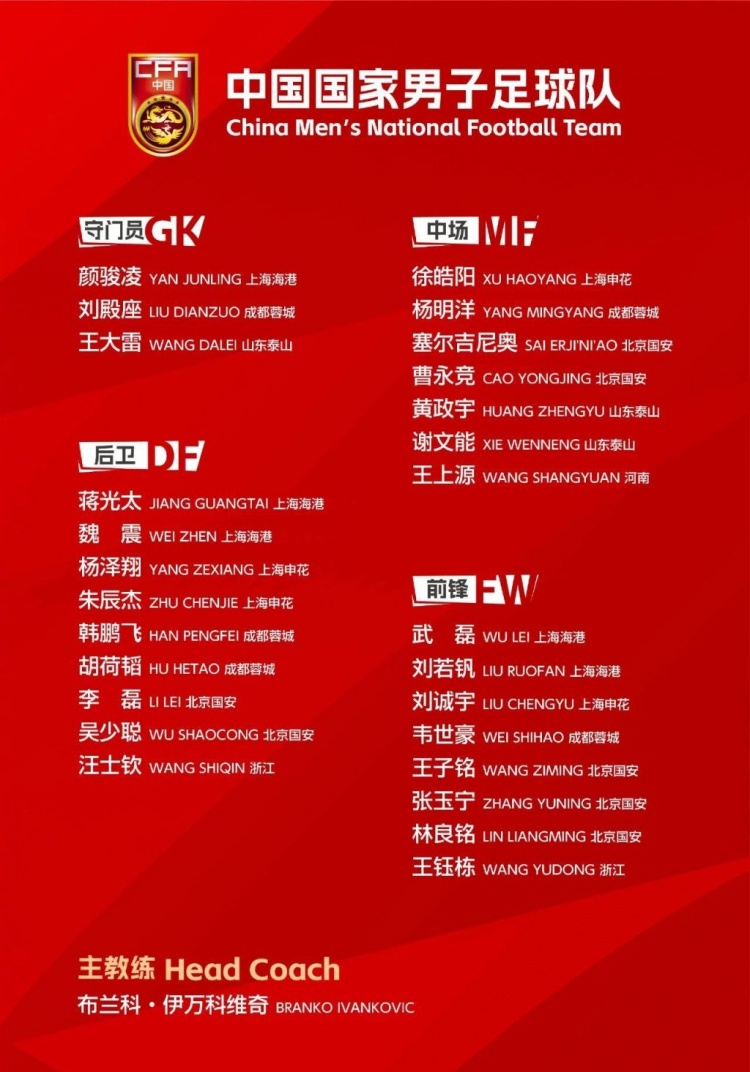 【中超】澎湃：国足锋线堆人寄希望两战全胜，但中场人员吃紧存隐
