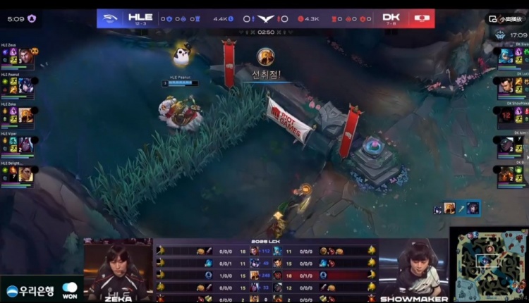 🎮中单差距！ShowMaker阿狸游龙完爆Zeka沙皇 DK首局暴打胜HLE