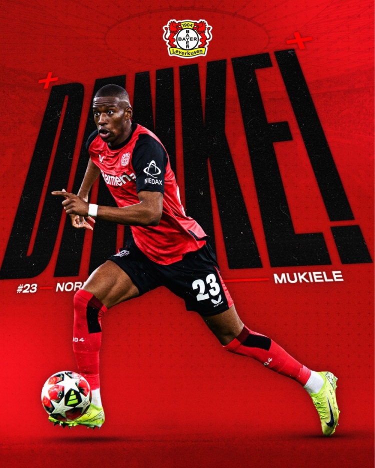 24场2球1助⚽穆基勒租借到期返回巴黎，勒沃库森晒海报告别