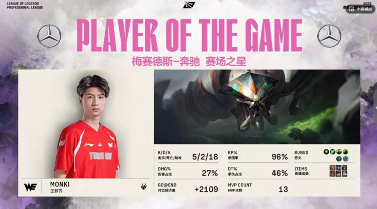 🎮LGD翻盘之势戛然而止 Taeyoon维鲁斯输出强势兜底 WE赢首局