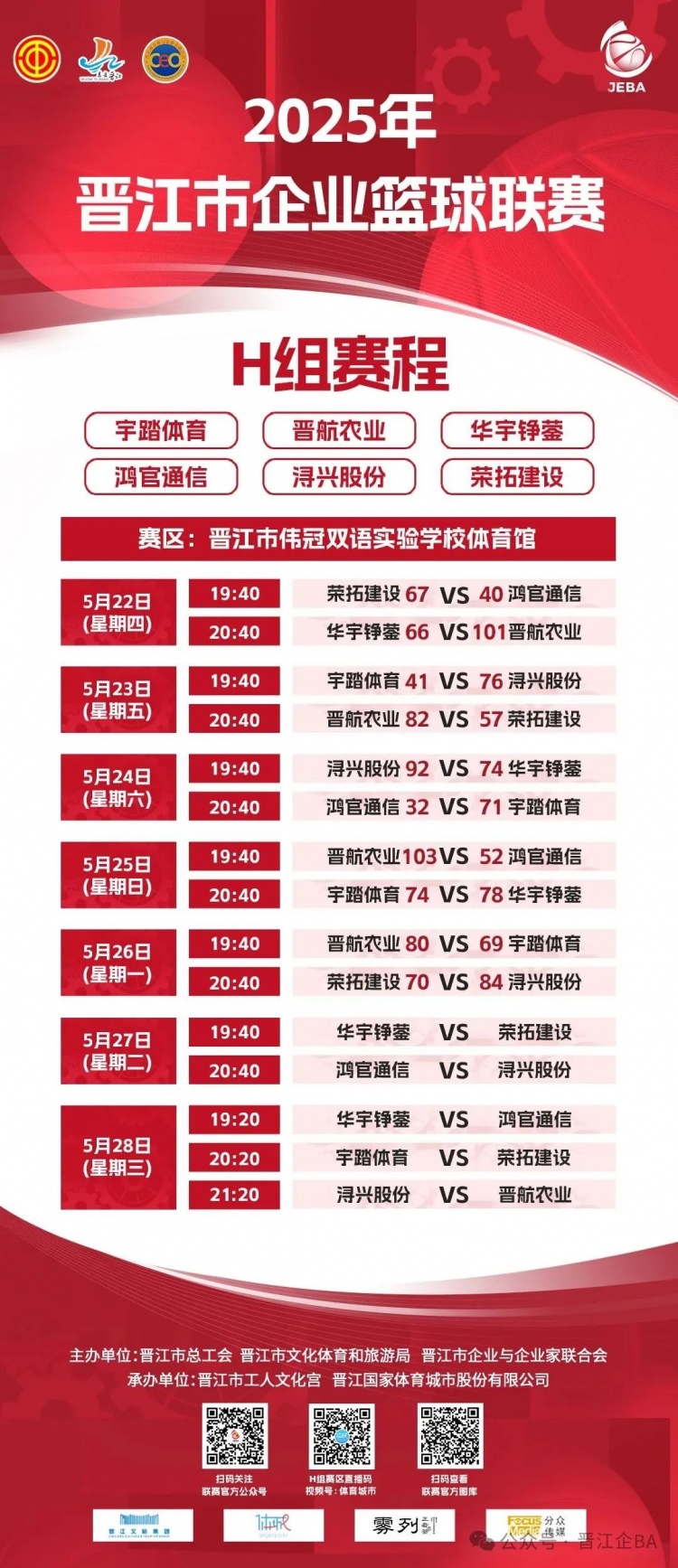 晋江企BA “双杰”56分 泉职大&卡尔美携手进16强 H组精彩继续！