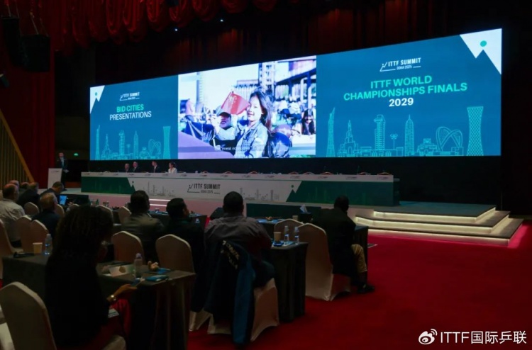 中国未能获得2029年世乒赛举办权，将在巴西的里约热内卢举办