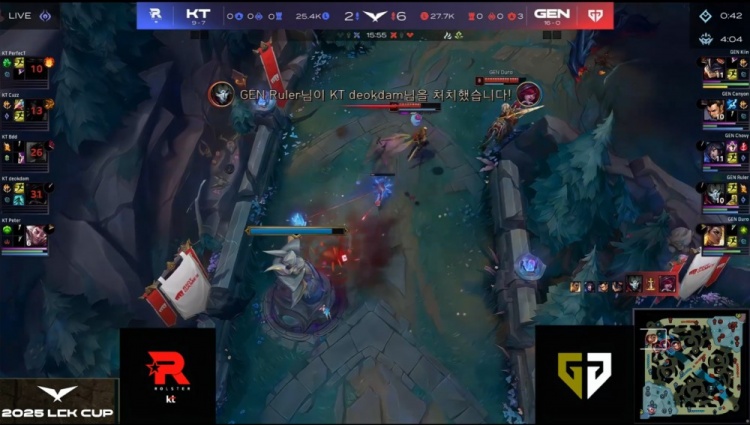 🎮Duro芮尔铁骑飞奔 Chovy小红帽妖狐游龙 GEN轻松先下一城