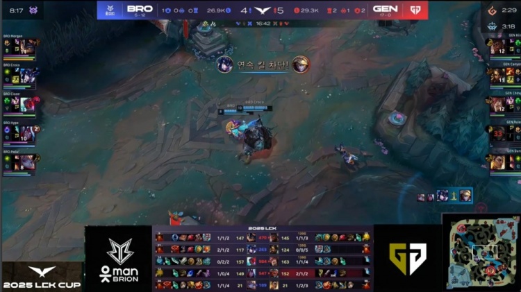🎮Chovy腕豪裂颅重拳轰平BRO Ruler强力Ez输出拉满 GEN先下一城