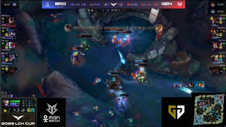 🎮Chovy腕豪裂颅重拳轰平BRO Ruler强力Ez输出拉满 GEN先下一城