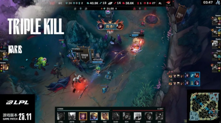🎮还手了但没用！Karis妖狐四杀难C 积分王杰卡莎屠戮 AL拿赛点