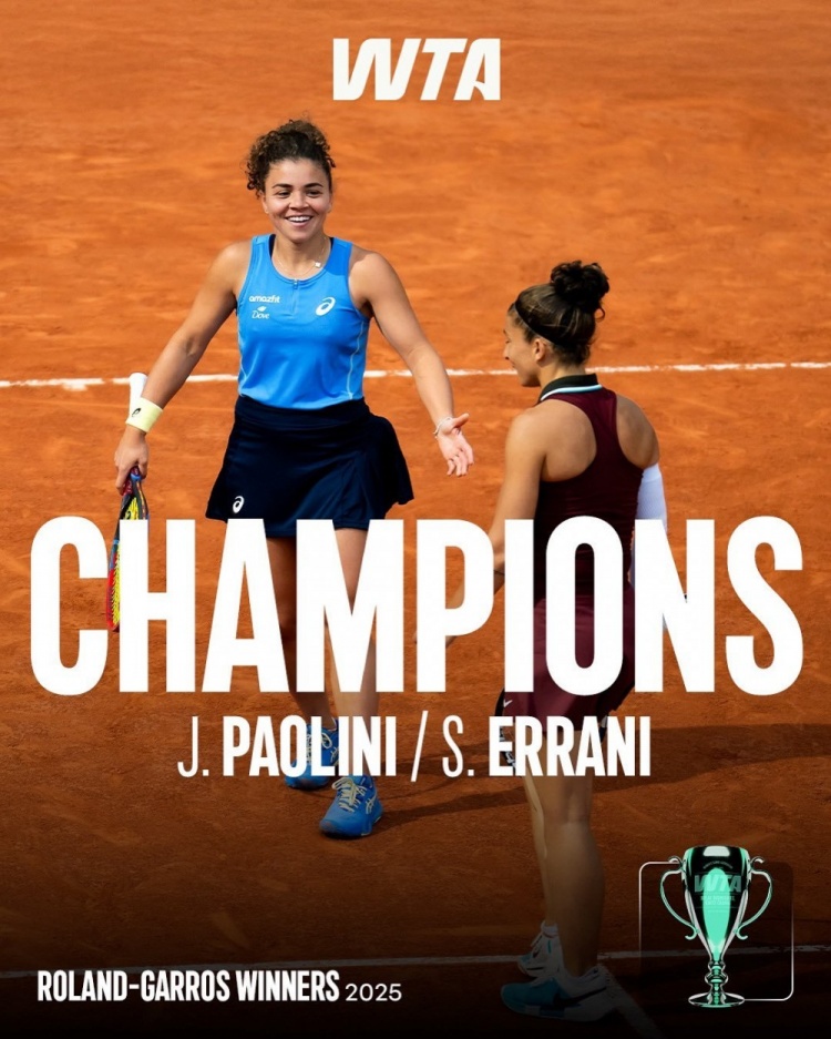 Elani/Paulini赢得了法国公开女子双打冠军 两人赢得了590,000欧元