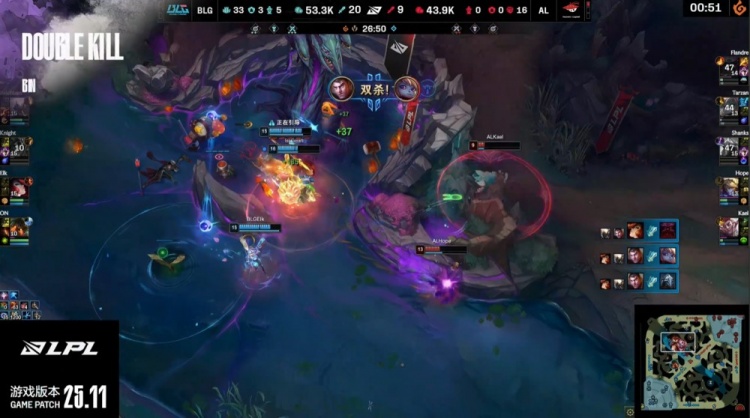🎮阿Bin苍穹之跃雷霆万钧 knight神级封路Elk完美输出 BLG1-1AL