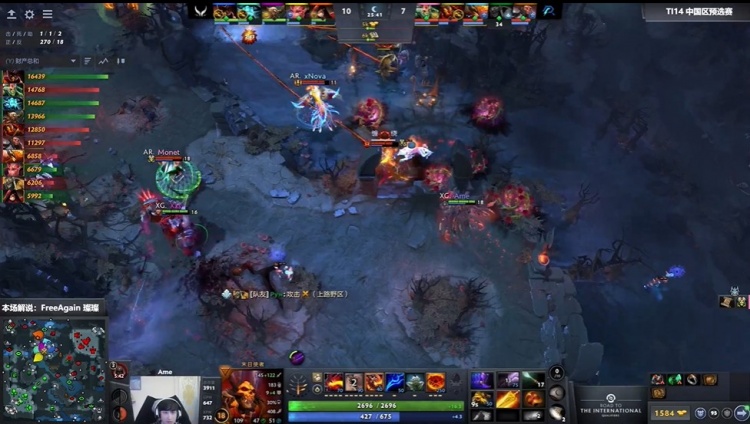 🎮TI14预选：看穿套路肉核冲脸 Ame末日疯狂杀戮 XG局一拿捏AR