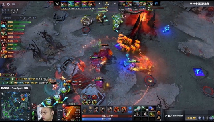 🎮TI14预选：看穿套路肉核冲脸 Ame末日疯狂杀戮 XG局一拿捏AR
