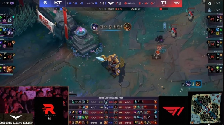 🎮Doran巨鳄单杀+团战猛兜底 Bdd岩雀连续两波白给 T1先拿赛点