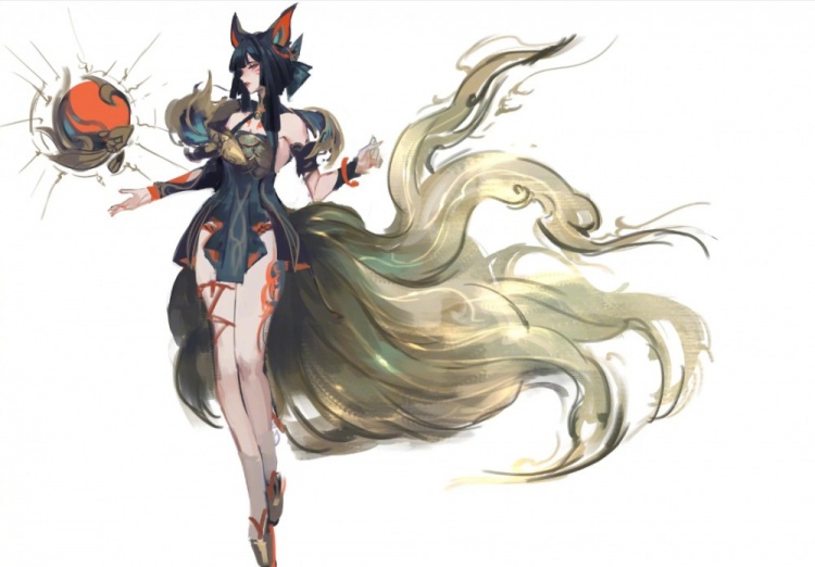 像狐火一样温暖惬意！设计师分享神话幻想阿狸概念艺术设计