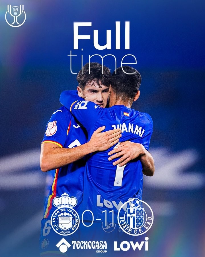 友尽赛!赫塔费国王杯首轮客场11-0血洗业余球队巴尔德莫罗