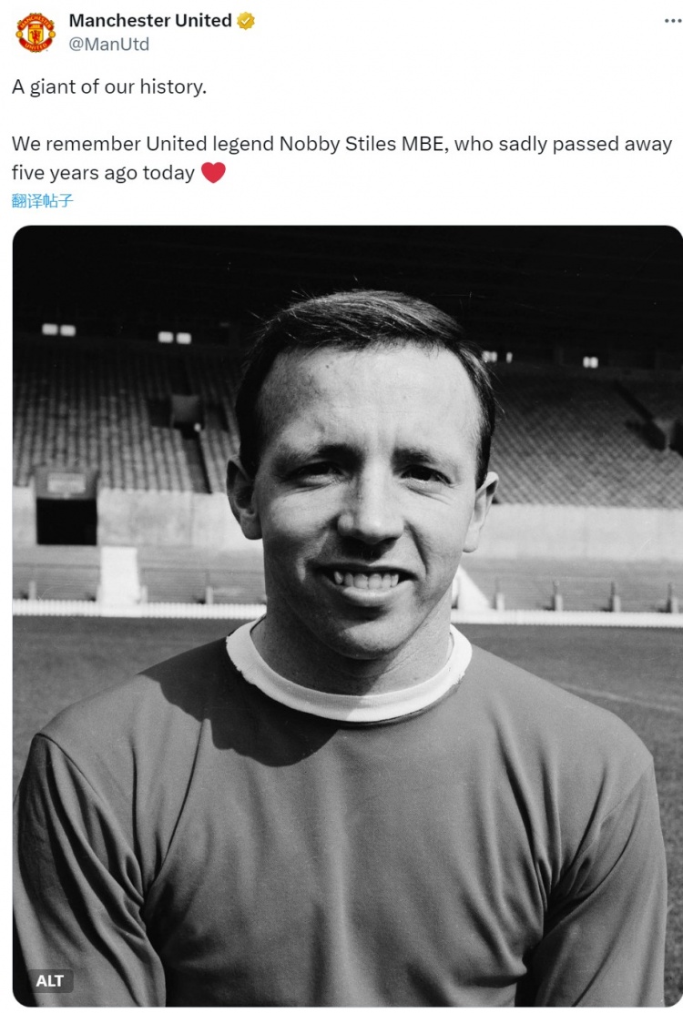 [有趣体育]红魔传奇！曼联名宿斯蒂尔斯去世五周年，俱乐部社媒