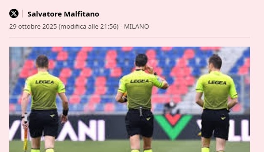 米体:一名意大利裁判因为贿赂他人操纵比赛被警方逮捕