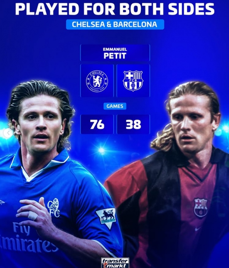 德转列切尔西巴萨双重履历球员：埃托奥、德科、小法、佩德罗在列