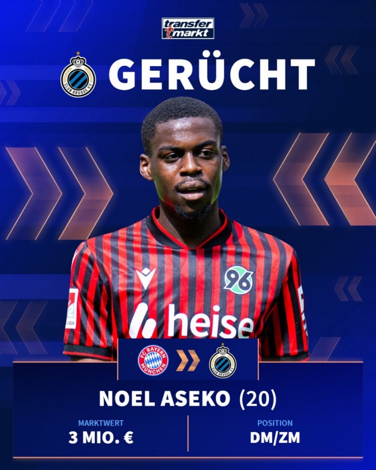 德转：汉诺威20岁后腰阿塞科吸引多队兴趣，拜仁能以250万欧回购