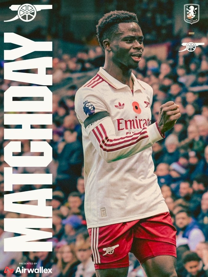 阿森纳晒海报预热客战维拉：萨卡担纲主角