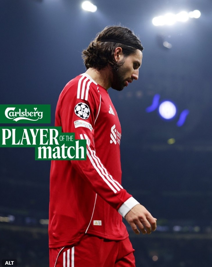 点射绝杀！官方：索博斯洛伊当选利物浦1-0国米队内最佳球员