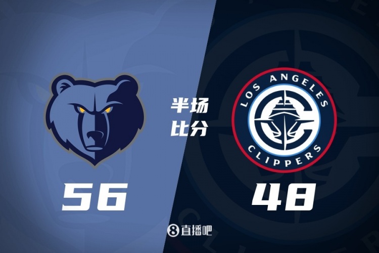 [球迷报道]半场战报-灰熊56-48领先快船 小贾伦21分 