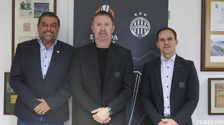 [有趣体育]官方：匈牙利豪门费伦茨瓦罗斯与主教练罗比·基恩续