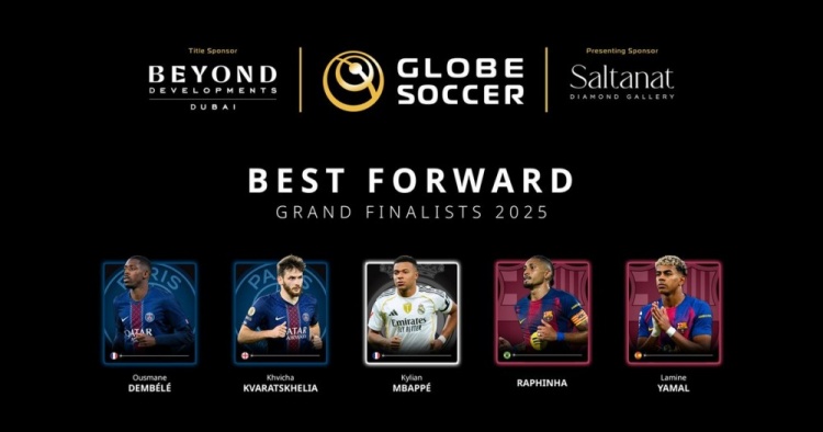 【体育报道】环足奖最佳前锋候选：登贝莱、克瓦拉、姆巴佩、拉菲