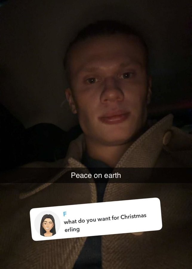 哈兰德与球迷互动：圣诞愿望？我希望世界和平