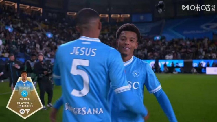 双响+3关键传球，内雷斯当选那不勒斯2-0博洛尼亚一役全场最佳