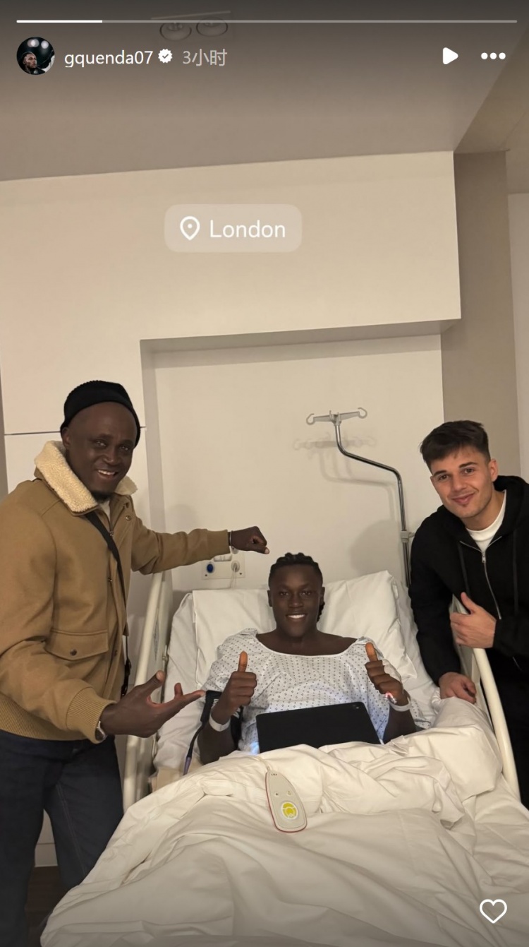 早日康复！葡体18岁边锋昆达社媒晒手术成功照片