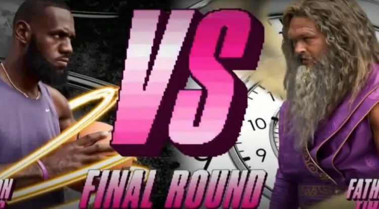 【有趣体育】詹姆斯笑谈与时间老人的对抗：我曾在广告里狠狠踢了他的屁股(图2)