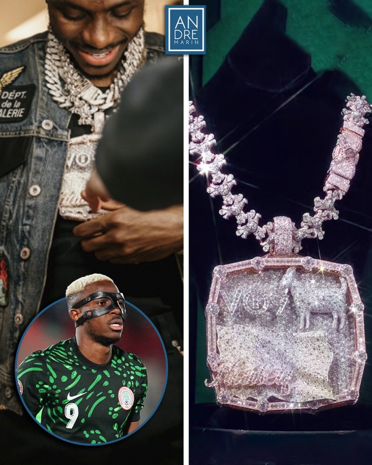 区区2周工资🤑奥斯梅恩花63万欧定制奢华项链，嵌有1.4万颗宝石