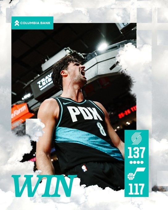 爆砍33+8+9！開拓者贏球海報：阿夫迪亞成為封面人物