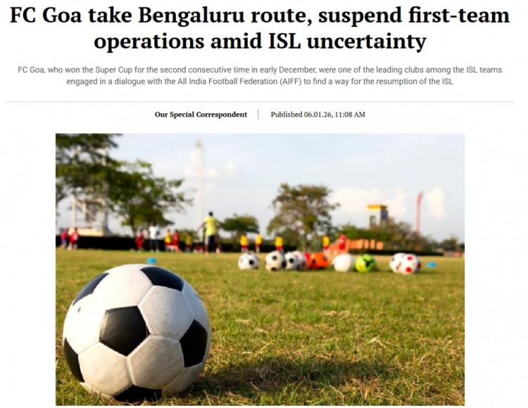 【你怎么看？】印媒：印超球队果阿暂停一线队运营，成邦加罗尔后