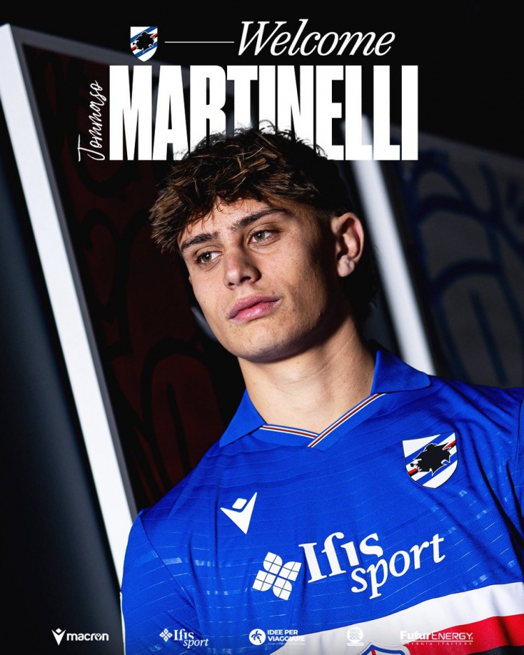 官方：佛羅倫薩20歲門將托馬索·馬丁內(nèi)利租借加盟意乙桑普多利亞