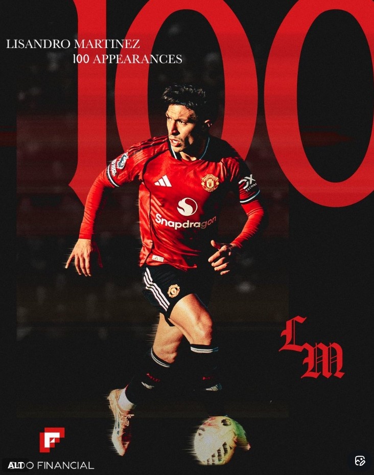 利桑德羅達(dá)成曼聯(lián)生涯100次出場(chǎng)里程碑，此前貢獻(xiàn)3球3助攻