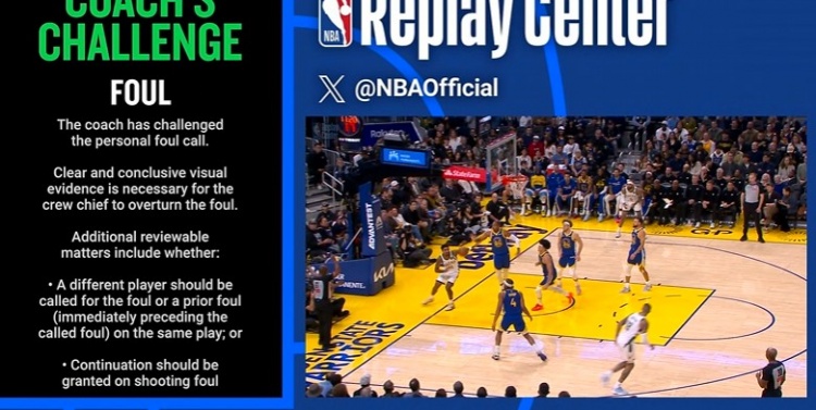 穩(wěn)?。』舾５卤淮捣朗胤敢?guī) 勇士挑戰(zhàn)成功取消犯規(guī)改吹跳球