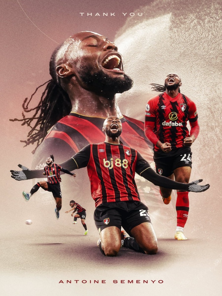 伯恩茅斯曬告別海報(bào)：塞梅尼奧以創(chuàng)俱樂(lè)部紀(jì)錄轉(zhuǎn)會(huì)費(fèi)加盟曼城