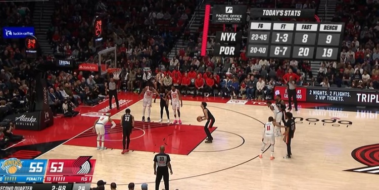 目前數(shù)據(jù)統(tǒng)計(jì)：開拓者快攻得分20