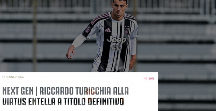 官方：尤文新一代22歲左后衛(wèi)里卡多·圖里基亞轉(zhuǎn)會至意乙恩特拉